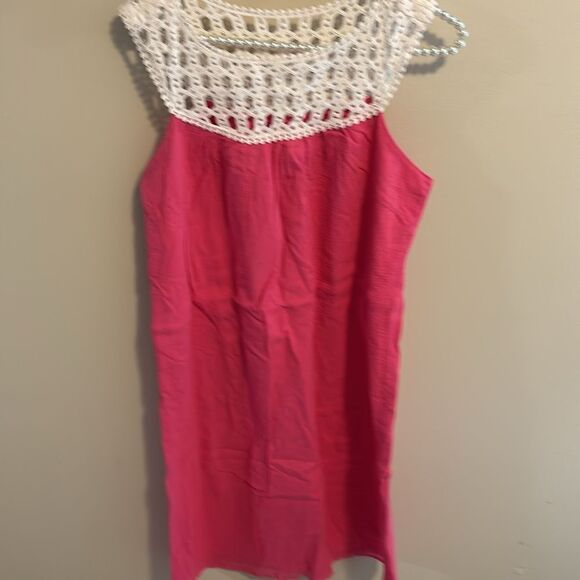 Lilly Pulitzer Pink Dress with White Crochet Detail size 8 - Picture 3 of 5